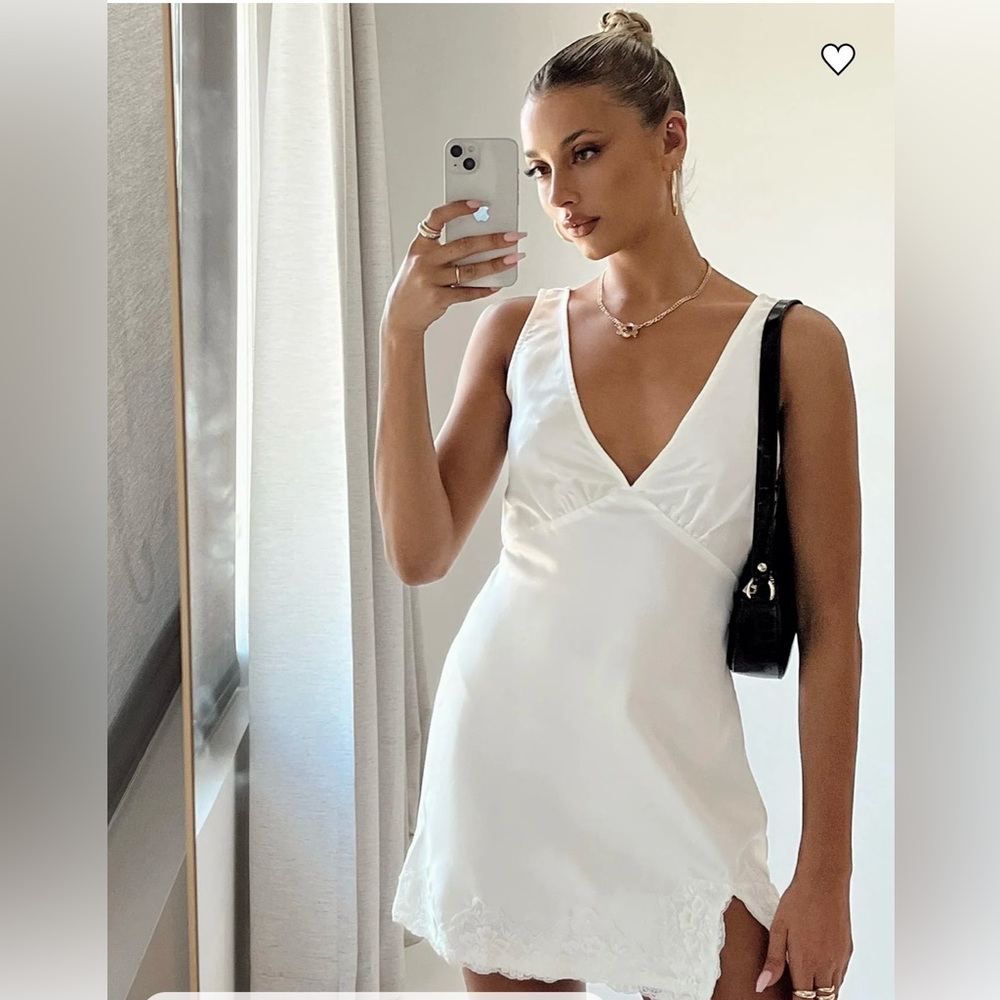 Princess Polly Athena Mini Dress White size 4